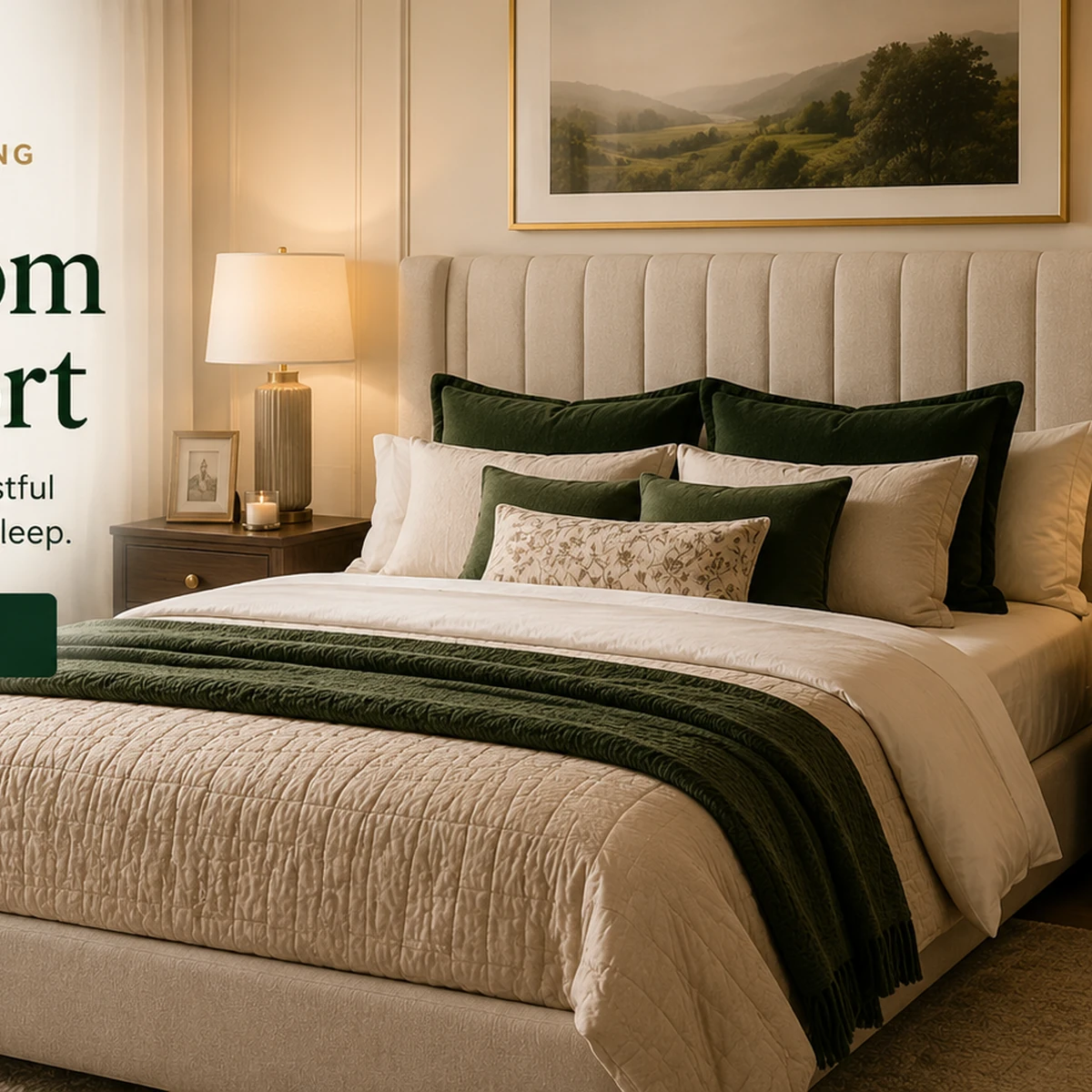 AURA Tempat Tidur Upholstered Queen
